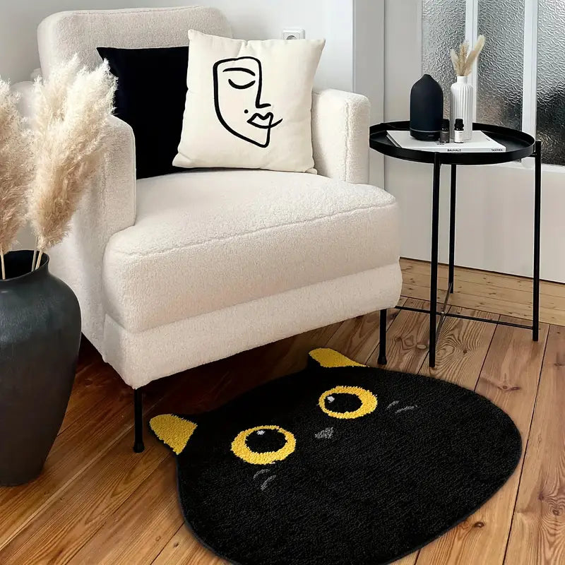 Tapete de banho fofo em forma de gato