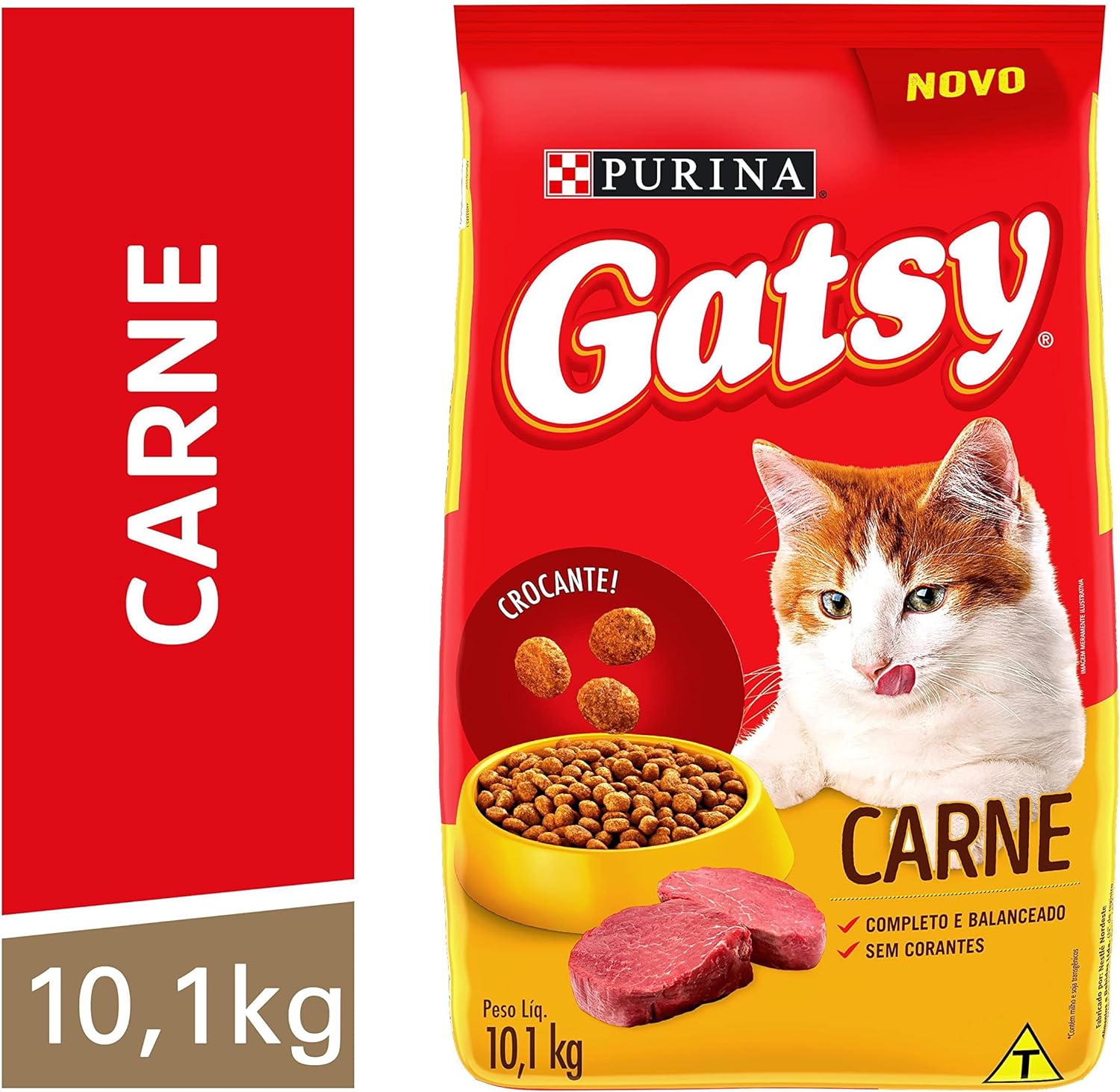 Purina Ração Gatos Adultos Gatsy Carne 10.1Kg