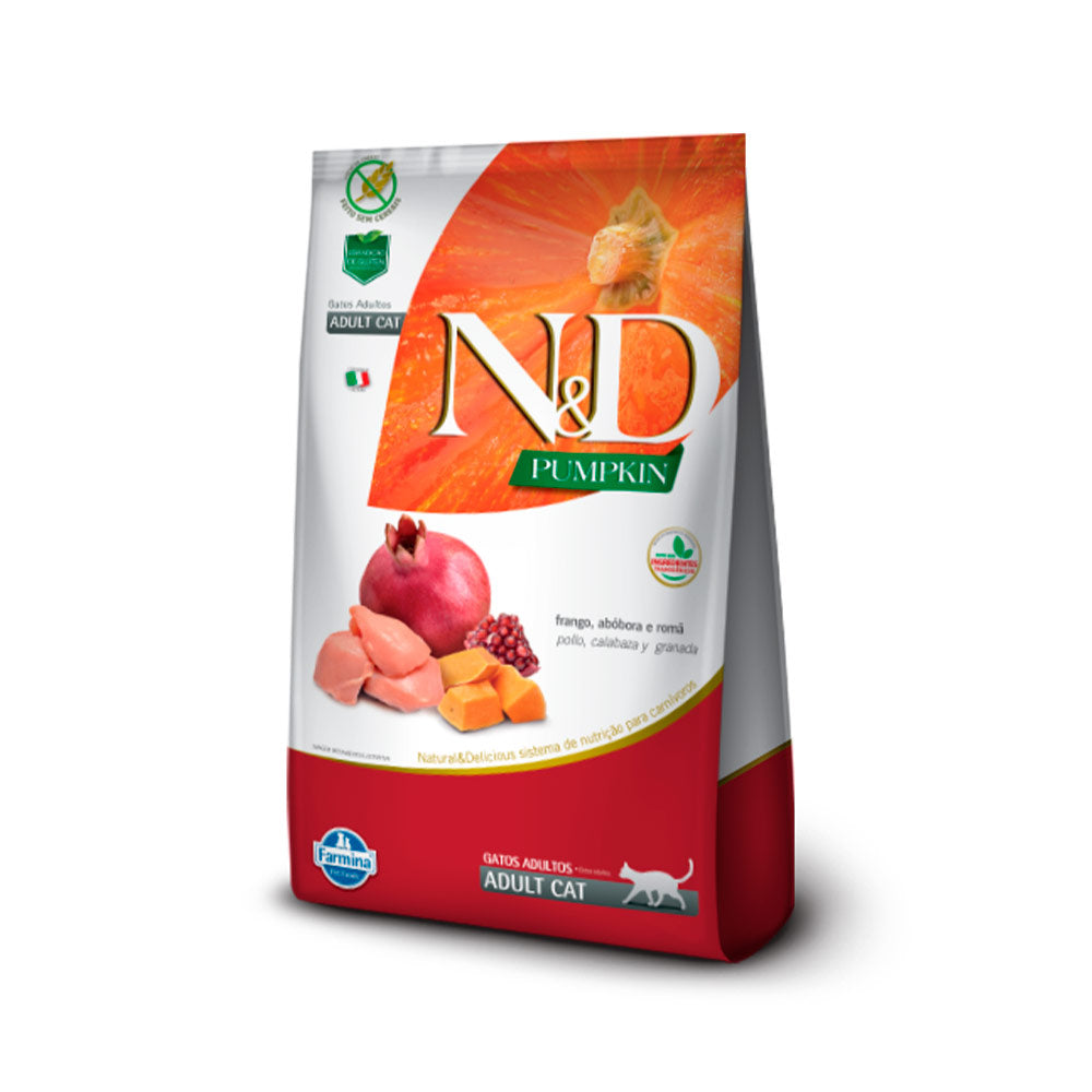 Ração Pumpkin N&D para Gatos Adultos Sabor Frango