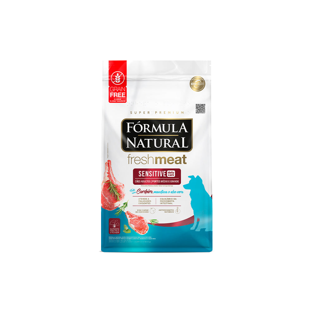 Ração Fórmula Natural Fresh Meat Sensitive para Cães Adultos de Médio e Grande Porte 12kg