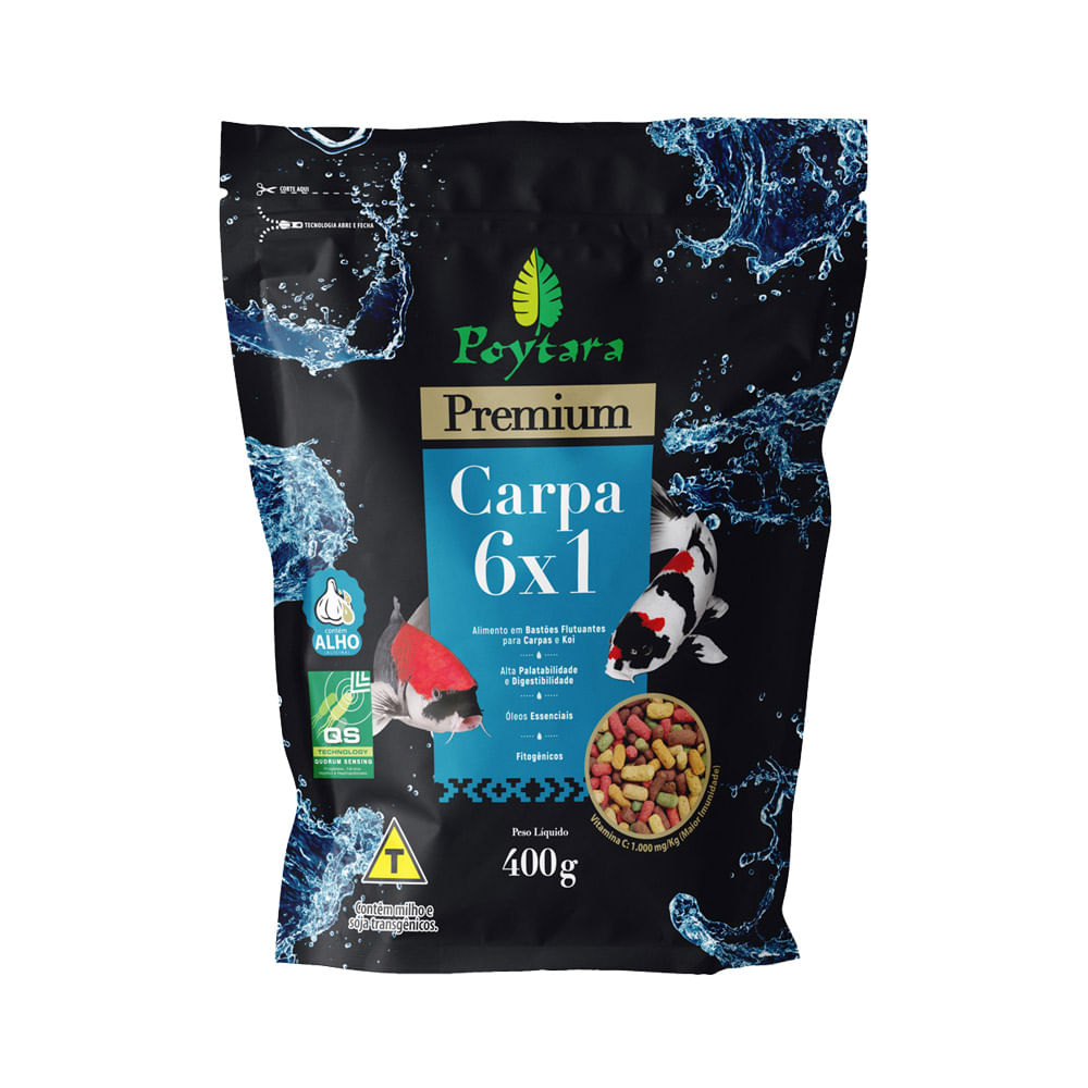 Ração Premium para Carpa 6x1 Poytara