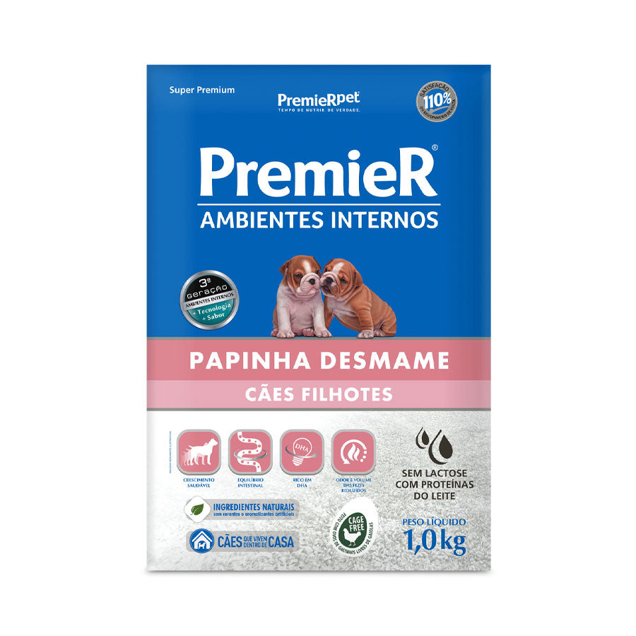 Papinha Desmame Ambientes Internos para Cães Filhotes - 1kg