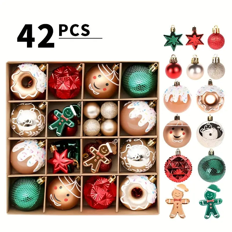 Conjunto de 42 Enfeites de Natal