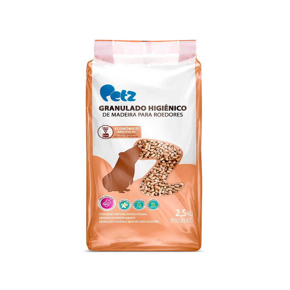 Granulado Higiênico de Madeira para Roedores Petz