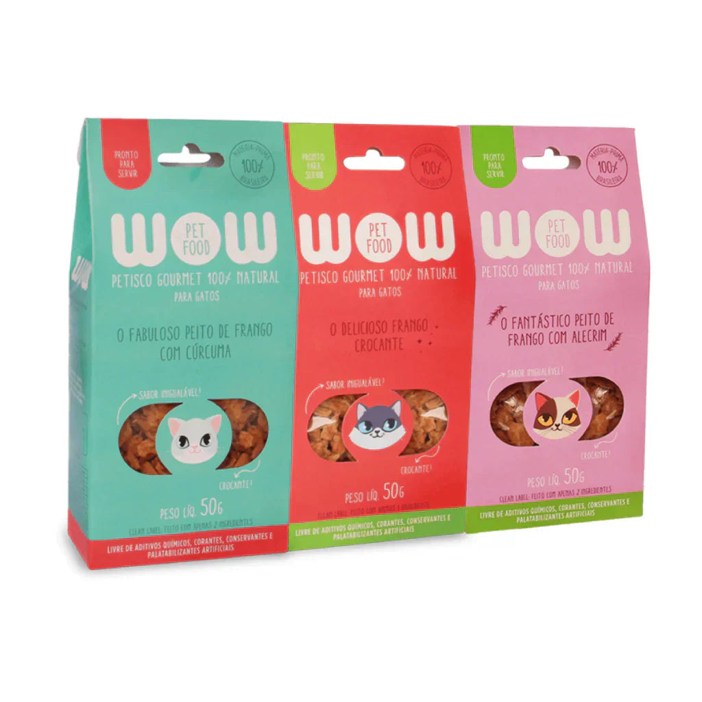 Kit de Petiscos Naturais para Gatos de Frango
