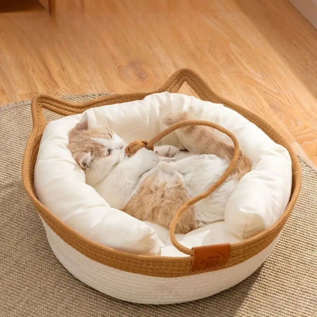 Cama De Gato Tecida À Mão