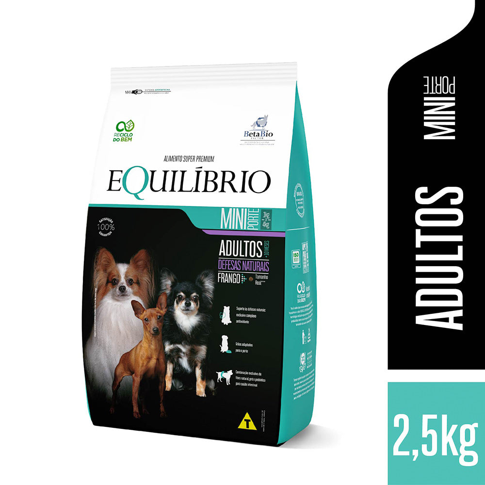 Ração Equilíbrio para Cães Adultos de Porte Mini Sabor Frango 2,5kg