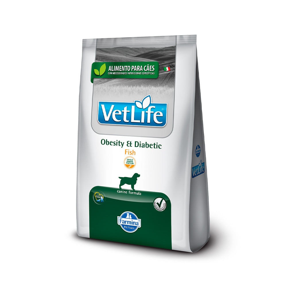 Ração Vet Life Natural Obesity & Diabetic Fish para Cães Adultos