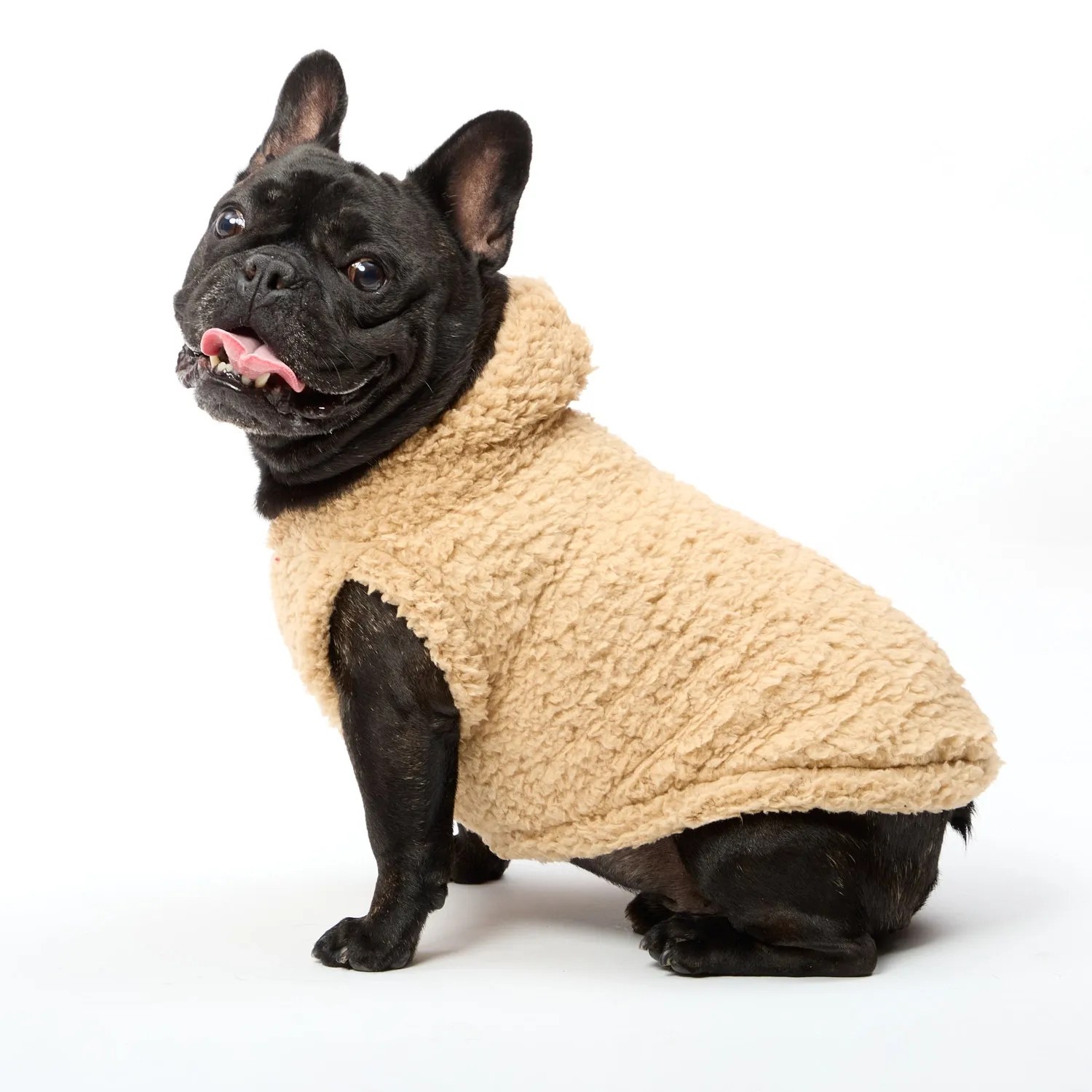 Blusa Sherpa com Capuz Fábrica Pet Bege