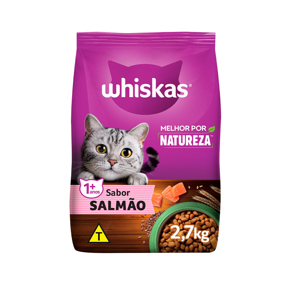 Ração Whiskas Melhor Por Natureza Salmão para Gatos Adultos