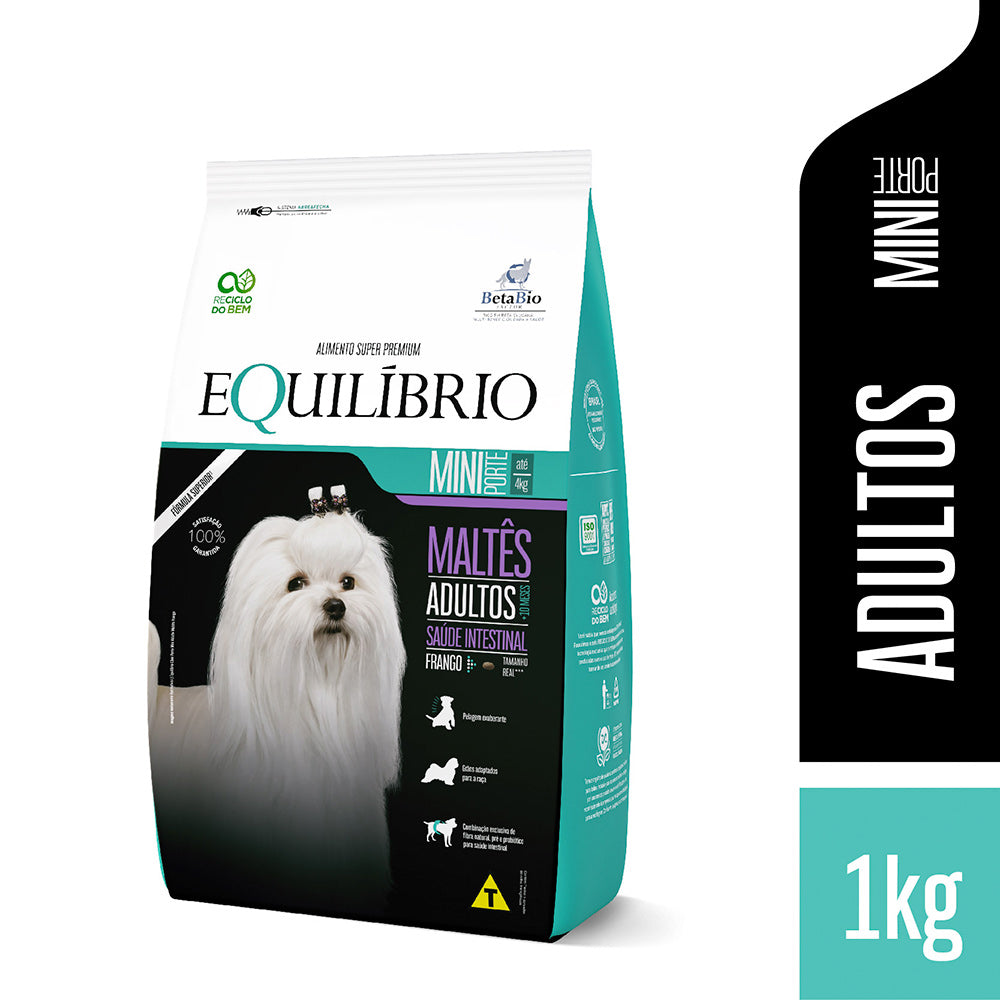 Ração Equilíbrio Maltês para Cães Adultos de Porte Mini Sabor Frango