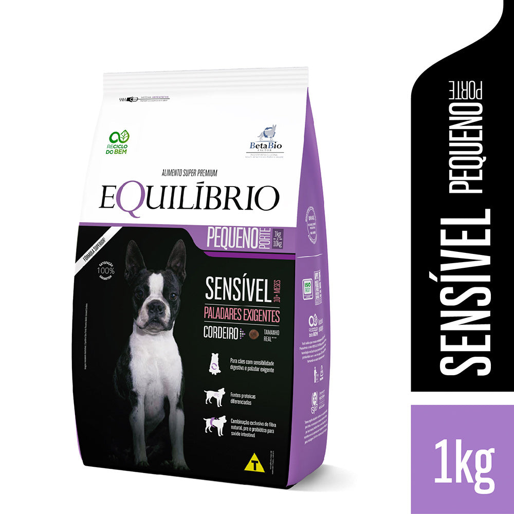 Ração Equilíbrio Sensível para Cães Adultos de Porte Pequeno Sabor Cordeiro