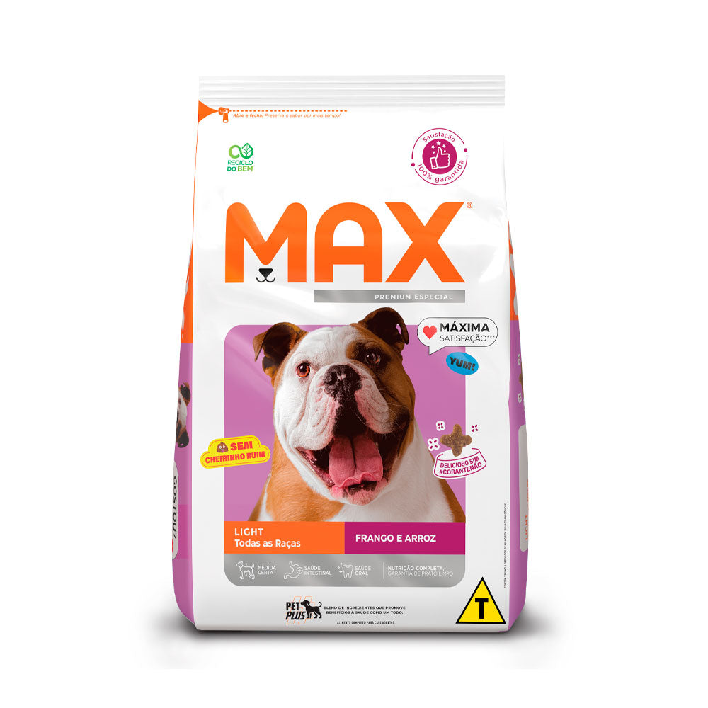 Ração Max Light para Cães Adultos Sabor Frango e Arroz