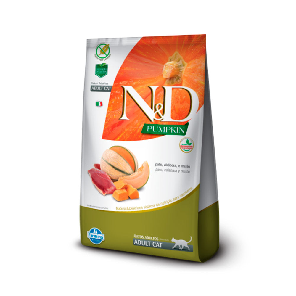 Ração Pumpkin N&D para Gatos Adultos Sabor Pato