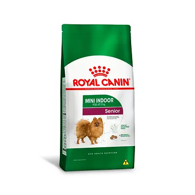 Ração Seca Royal Canin Mini Indoor Senior para Cães Idosos de Porte Pequeno com 8 Anos ou mais