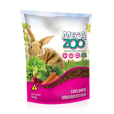 Ração Megazoo para Coelhos Ornamentais Adultos