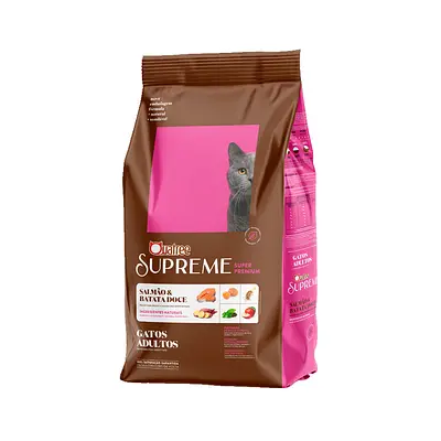 Ração Quatree Supreme para Gatos Adultos Sabor Salmão e Batata Doce