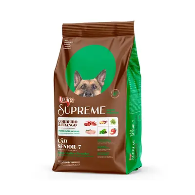 Ração Quatree Supreme para Cães Sênior +7 de Porte Médio e Grande Sabor Cordeiro e Frango - 15kg