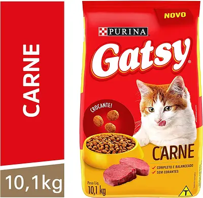 Purina Ração Gatos Adultos Gatsy Carne 10.1Kg