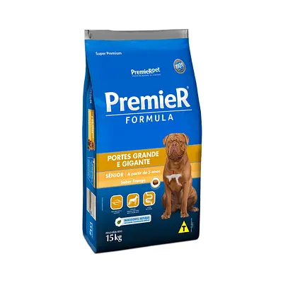 Ração Premier Fórmula para Cães Sênior de Porte Grande e Gigante Sabor Frango 15kg