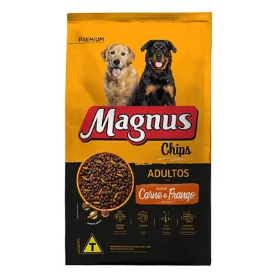 Ração Magnus Premium Chips para Cães Adultos sabor Carne e Frango 15 kg