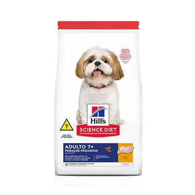 Ração Hills Science Diet para Cães Adultos 7+ Pedaços Pequenos Sabor Frango