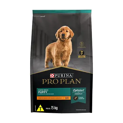 Ração Purina Pro Plan Cães Filhote Porte Médio Frango 15kg