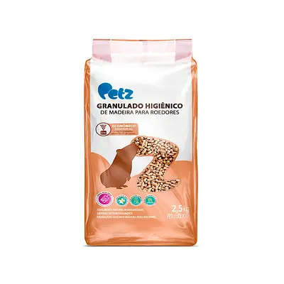 Granulado Higiênico de Madeira para Roedores Petz