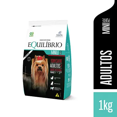 Ração Equilíbrio Yorkshire para Cães Adultos de Porte Mini Sabor Frango
