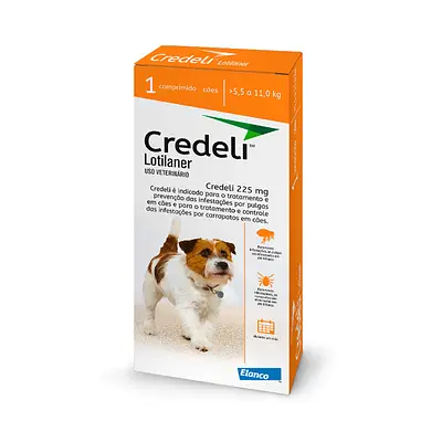 Antipulgas Credeli 225mg Cães 5,5 A 11kg - 1 Comprimido