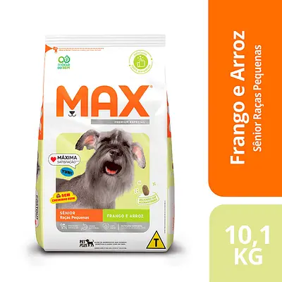 Ração Max para Cães Sênior de Porte Pequeno Sabor Frango e Arroz