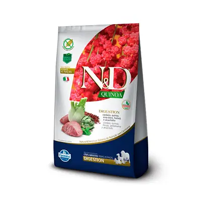 Ração Quinoa N&D para Cães Adultos Digestion sabor Cordeiro