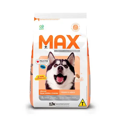 Ração Max para Cães Sênior de Porte Médio e Grande Sabor Frango e Arroz