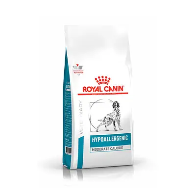 Ração Seca Royal Canin Veterinary Diet Hypoallergenic Moderate Calorie para Cães Adultos com Sensibilidades Alimentares