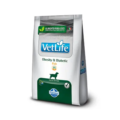 Ração Vet Life Natural Obesity & Diabetic Fish para Cães Adultos