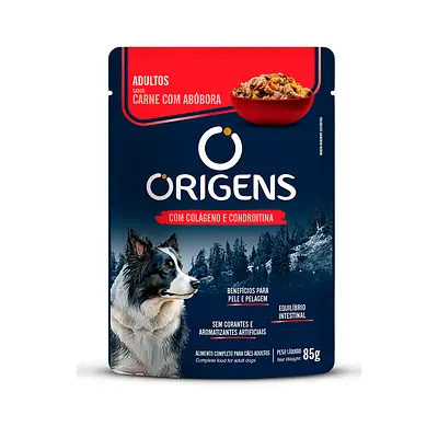 Ração Úmida Origens Cães Adultos Carne com Abóbora