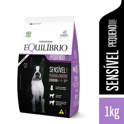 Ração Equilíbrio Sensível para Cães Adultos de Porte Pequeno Sabor Cordeiro