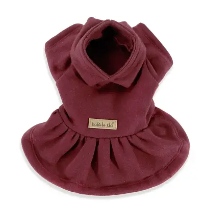 Vestido de Moletom Bichinho Chic Vinho