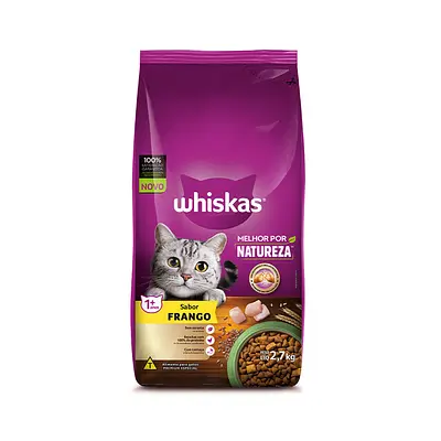 Ração Whiskas Melhor Por Natureza Frango para Gatos Adultos