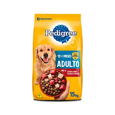 Ração Pedigree para Cães Adultos de Porte Médio e Grande Sabor Carne, Frango e Cereais