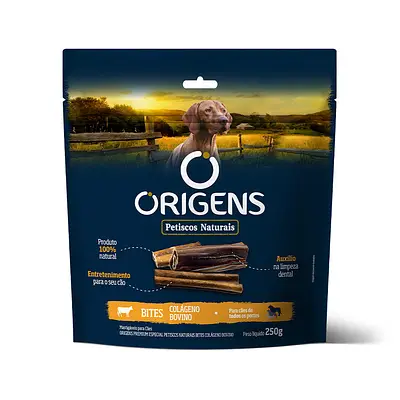 Petisco Origens Bites Colágeno Bovino para Cães 250g
