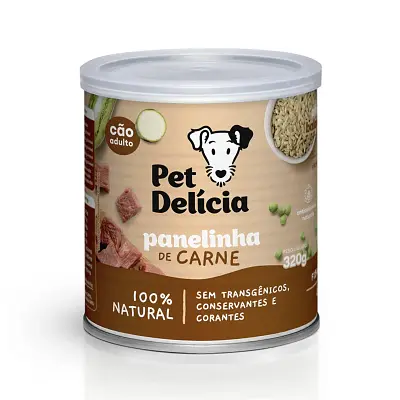 Ração Úmida Pet Delícia Cães Panelinha de Carne