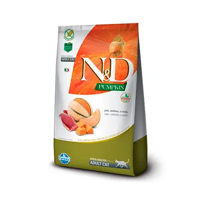 Ração Pumpkin N&D para Gatos Adultos Sabor Pato