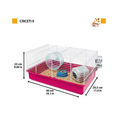 Gaiola Ferplast Criceti 9 Branco e Rosa para Roedores