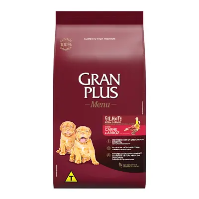 Ração Gran Plus Menu Cães Filhotes Carne e Arroz Carne e Arroz 15kg