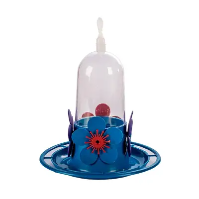 Bebedouro Beija-Flor com Poleiro Jel Plast Azul 250ml