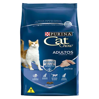 Ração Cat Chow para Gatos Adultos Sabor Peixe 10,1kg