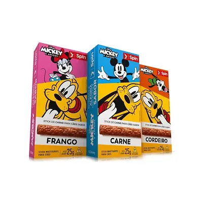 Petisco para Cães Mickey Spin Pet Carne 25g