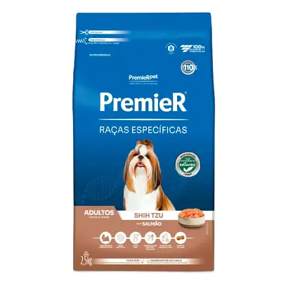 Ração Premier Raças Específicas Shih Tzu Cães Adultos Salmão 2,5kg