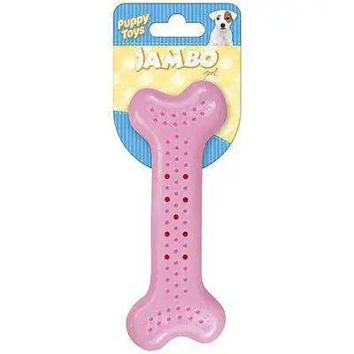 Brinquedo Cães Jambo Ossinho Baby Flat Rosa